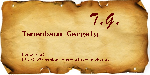 Tanenbaum Gergely névjegykártya